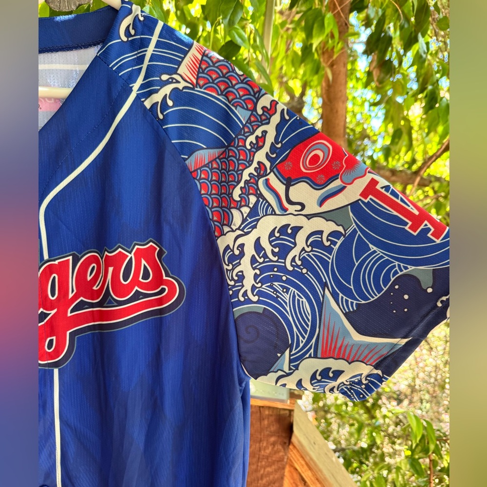 Rare Dodgers Japanese Heritage Night Jersey XL – Koi Fish Sleeve Art - Picture 4 of 10